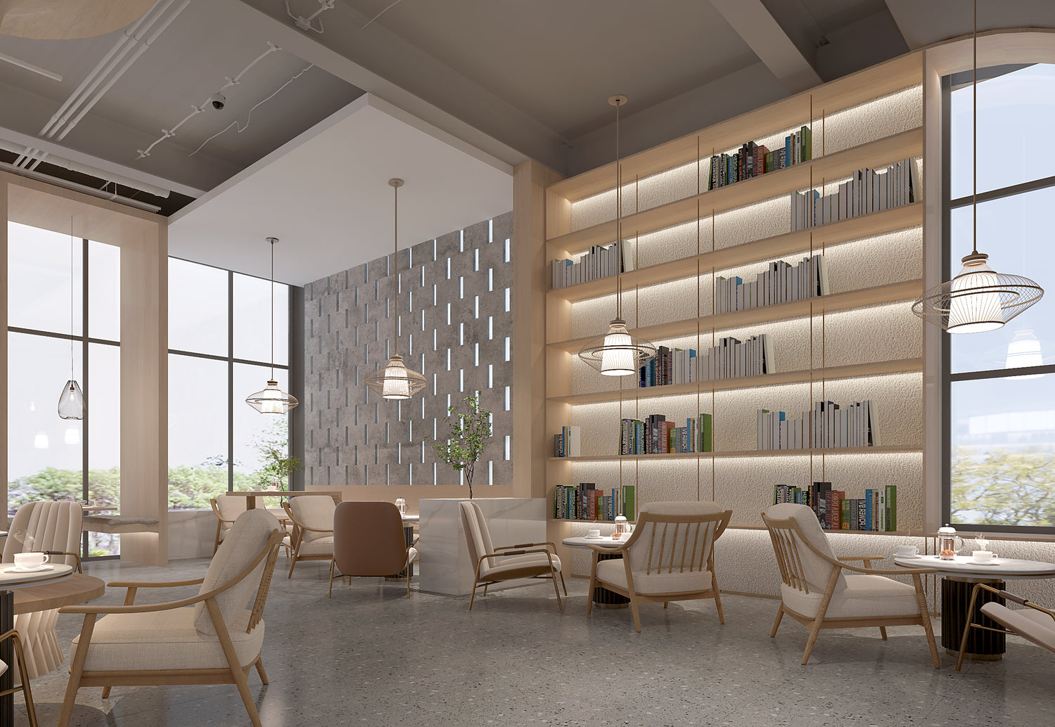 modern cafe interior design