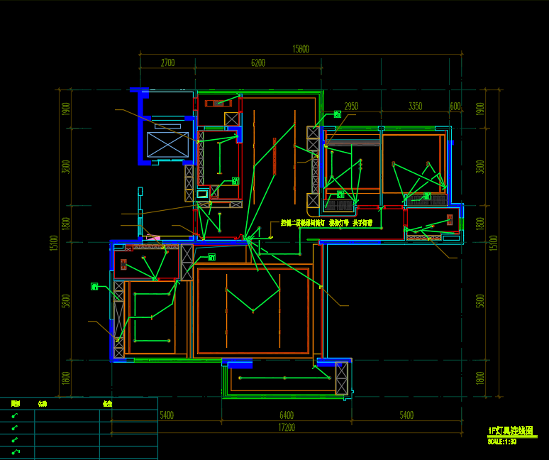 construction drawing of house interior design 