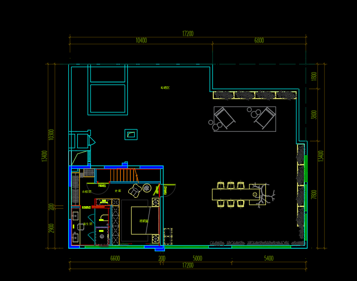 house construction drawing of interior design service