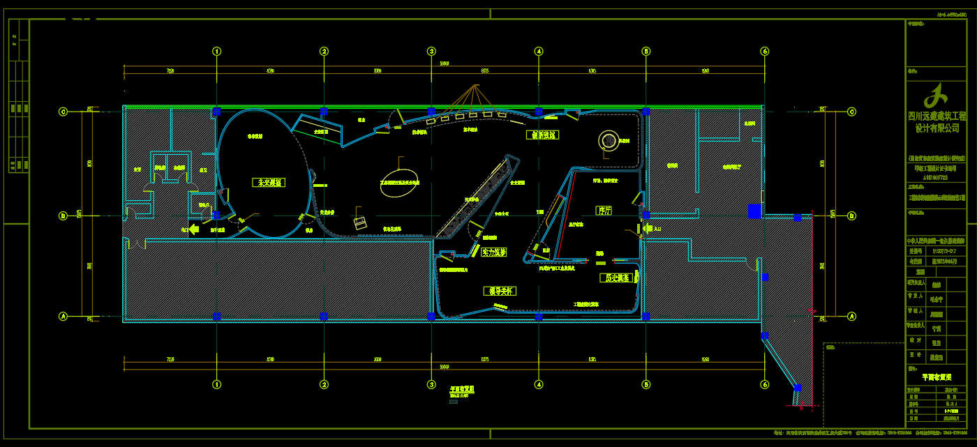 floor plan of  Exhibition Hall Interior Design