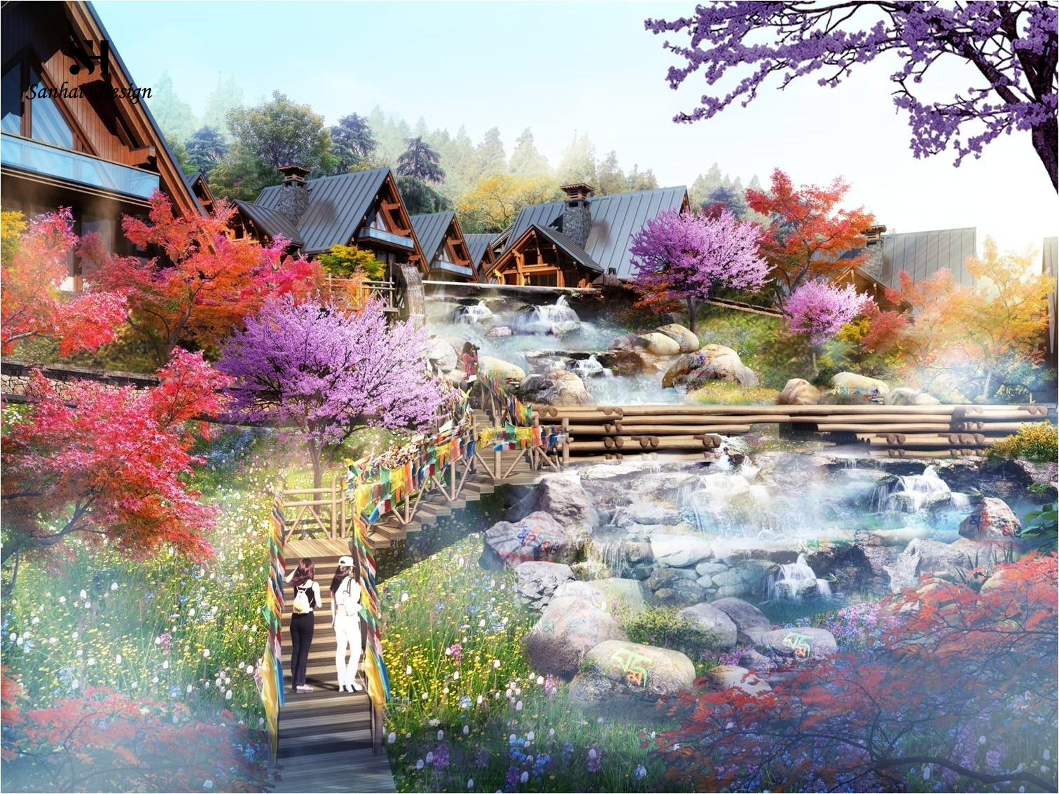 hot spring hotels Landscape design 